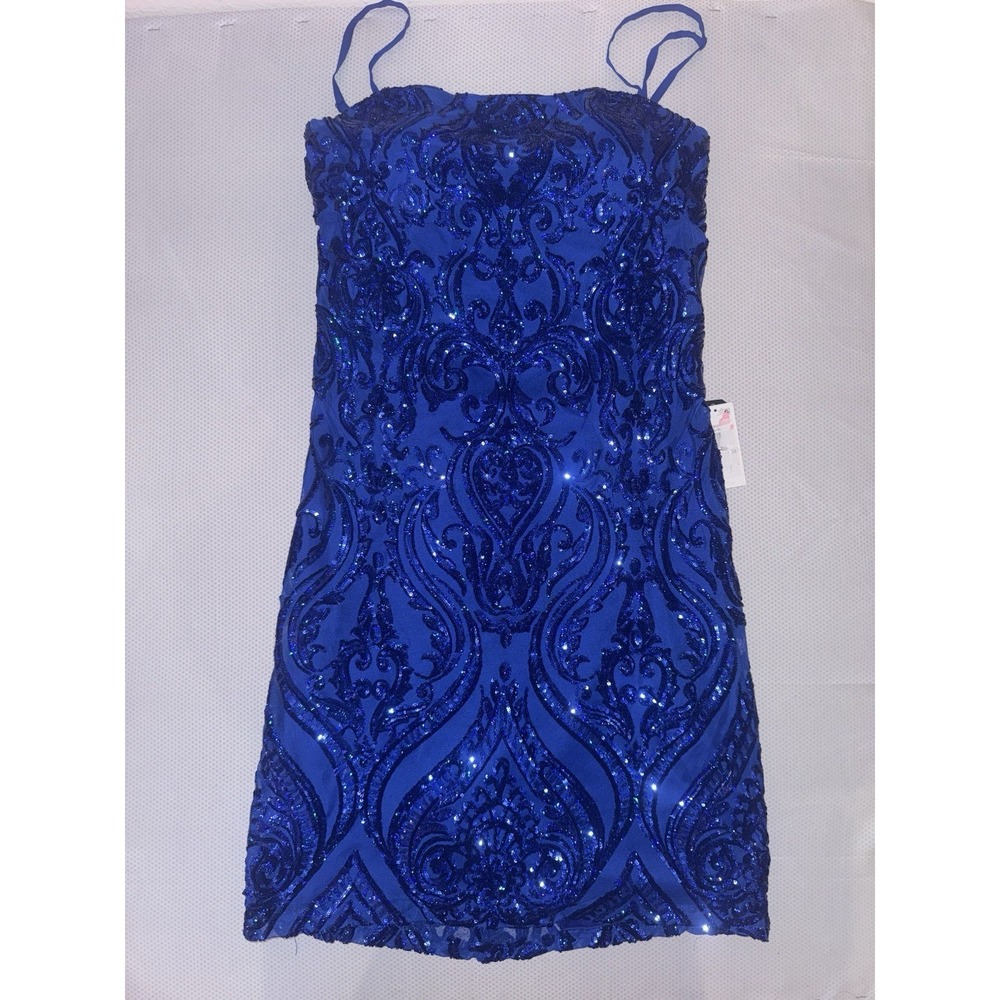 NWT B. Darlin Pattern Sequin Bow Back Bodycon Dress Plus Size Juniors Size 21W - Picture 4 of 13